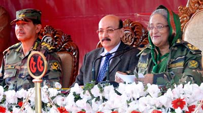 বৃহস্পতিবার প্রধানমন্ত্রী ৫৫ পদাতিক ডিভিশনের দরবারে ভাষণ প্রদান করেন
