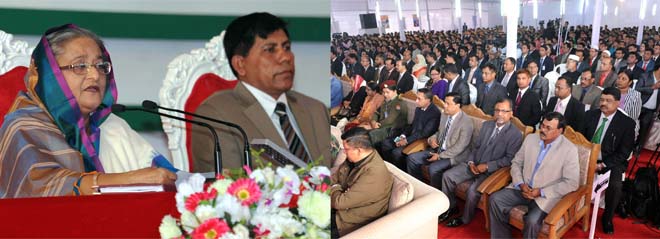 প্রধানমন্ত্রী শনিবার এনএসআই ২০ তলা বিশিষ্ট প্রধান কার্যালয়ের ভিত্তিপ্রস্তর স্থাপন অনুষ্ঠানে বক্তৃতা করেন