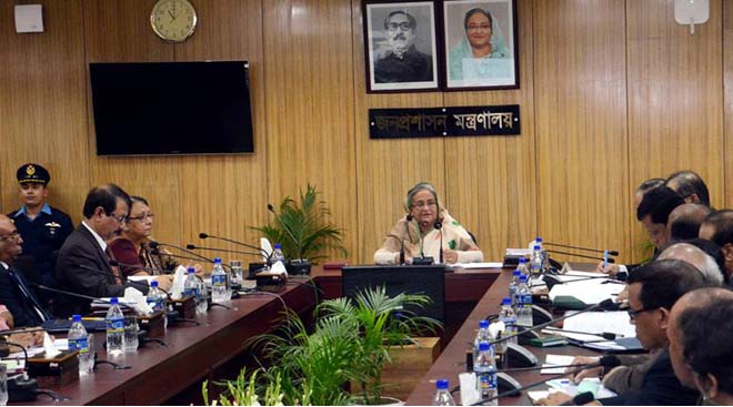 প্রধানমন্ত্রী রবিবার জনপ্রশাসন মন্ত্রণালয়ে পরিদর্শনে যান। ছবি- সাইফুল ইসলাম কল্লোল