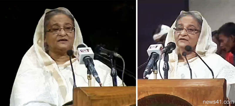 মঙ্গলবার দুপুরে জাতীয় যাদুঘরে ‘বিএনপি-জামায়াতের অগ্নি সন্ত্রাস-লুণ্ঠিত মানবতা’ শীর্ষক তথ্যচিত্র প্রদর্শনীতে বক্তব্য রাখেন প্রধানমন্ত্রী শেখ হাসিনা