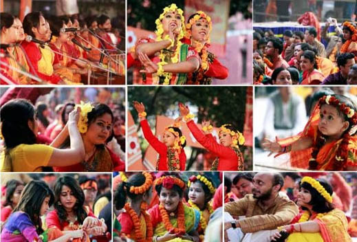 বাঙ্গালির বসন্ত বরন। ফাইল ছবি