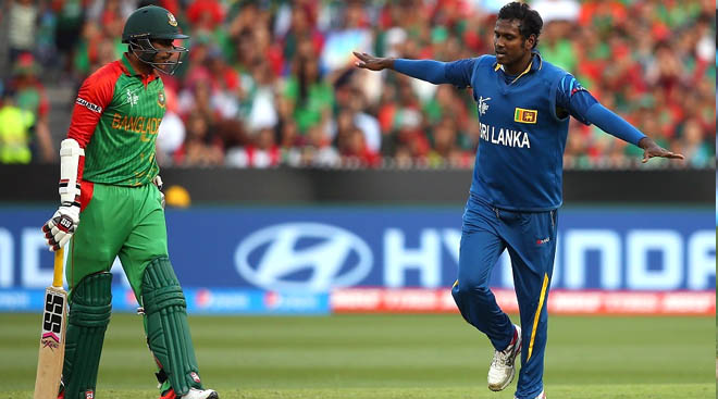 দলকে ৫.৫ ওভারে ৪০ রানে রেখে ম্যথুসের বলে ফিরে যাচ্ছেন সৌম্য সরকার- গেটি ইমেজ