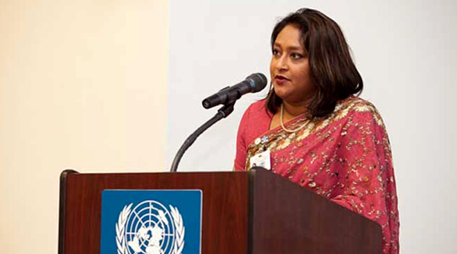 বাংলাদেশের অটিজম বিষয়ক জাতীয় পরামর্শক কমিটির চেয়ারম্যান ও বিশিষ্ট শিশু মনোবিজ্ঞান বিশেষজ্ঞ সায়মা ওয়াজেদ। ফাইল ছবি