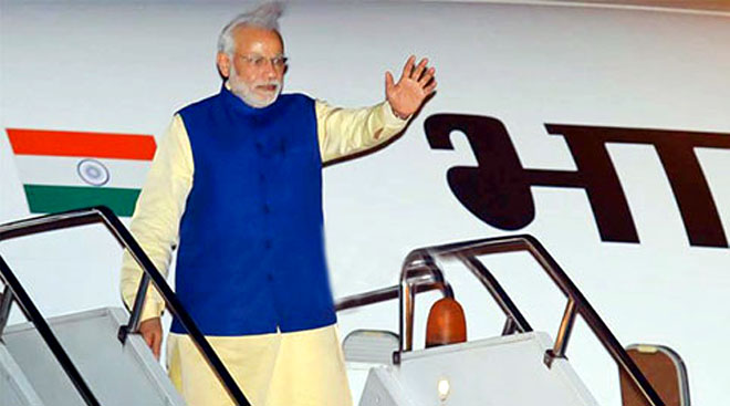 দুইদিনের সরকারি সফর শেষে নয়াদিল্লির উদ্দেশে আজ রাতে ঢাকা ছেড়েছেন ভারতের প্রধানমন্ত্রী নরেন্দ্র মোদি।